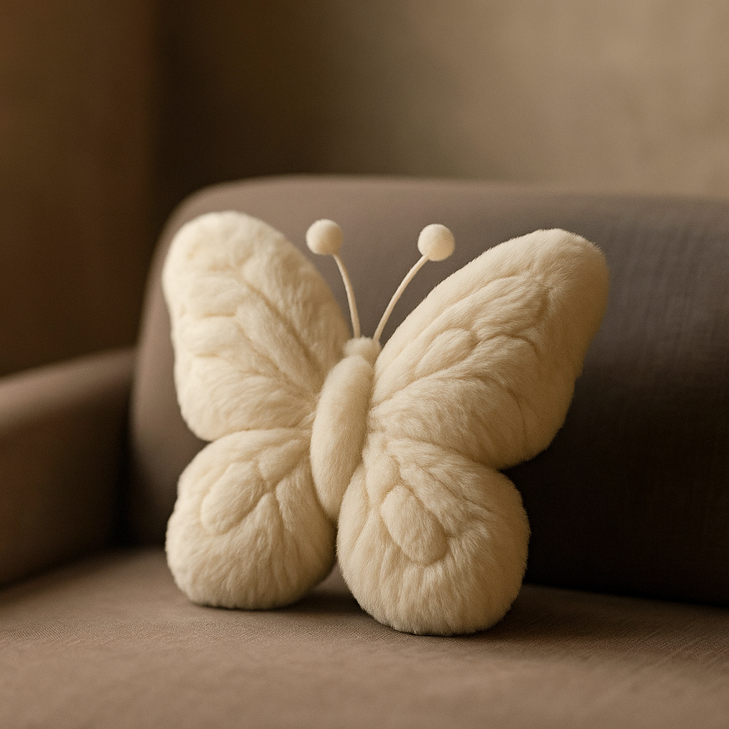 Plush Butterfly Shaped Pillow, Cushion