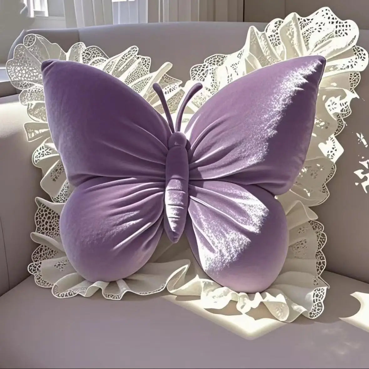 Soft Butterfly Shaped Pillow Cushion