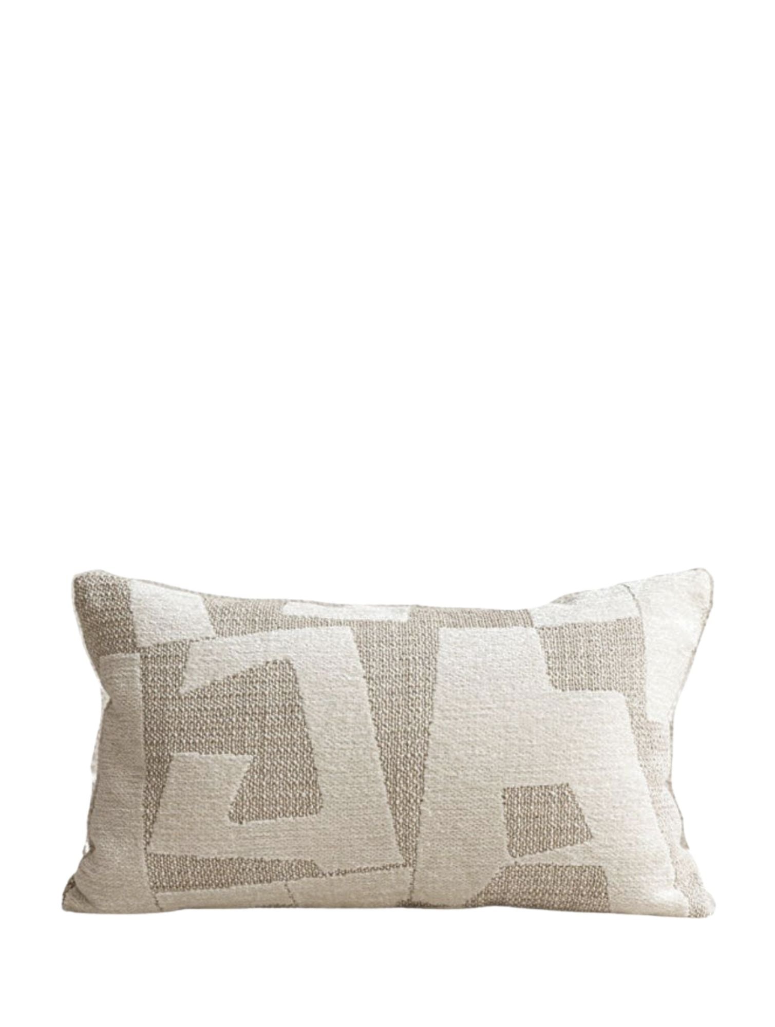 Ivory Geometry Cushion Cover
