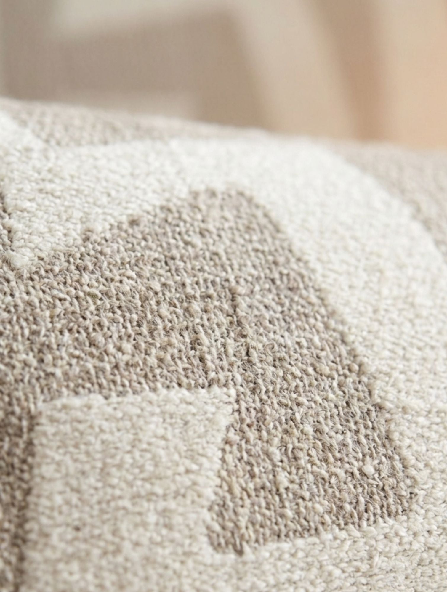 Ivory Geometry Cushion Cover