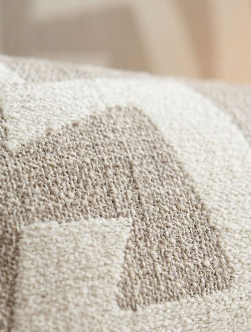 Ivory Geometry Cushion Cover