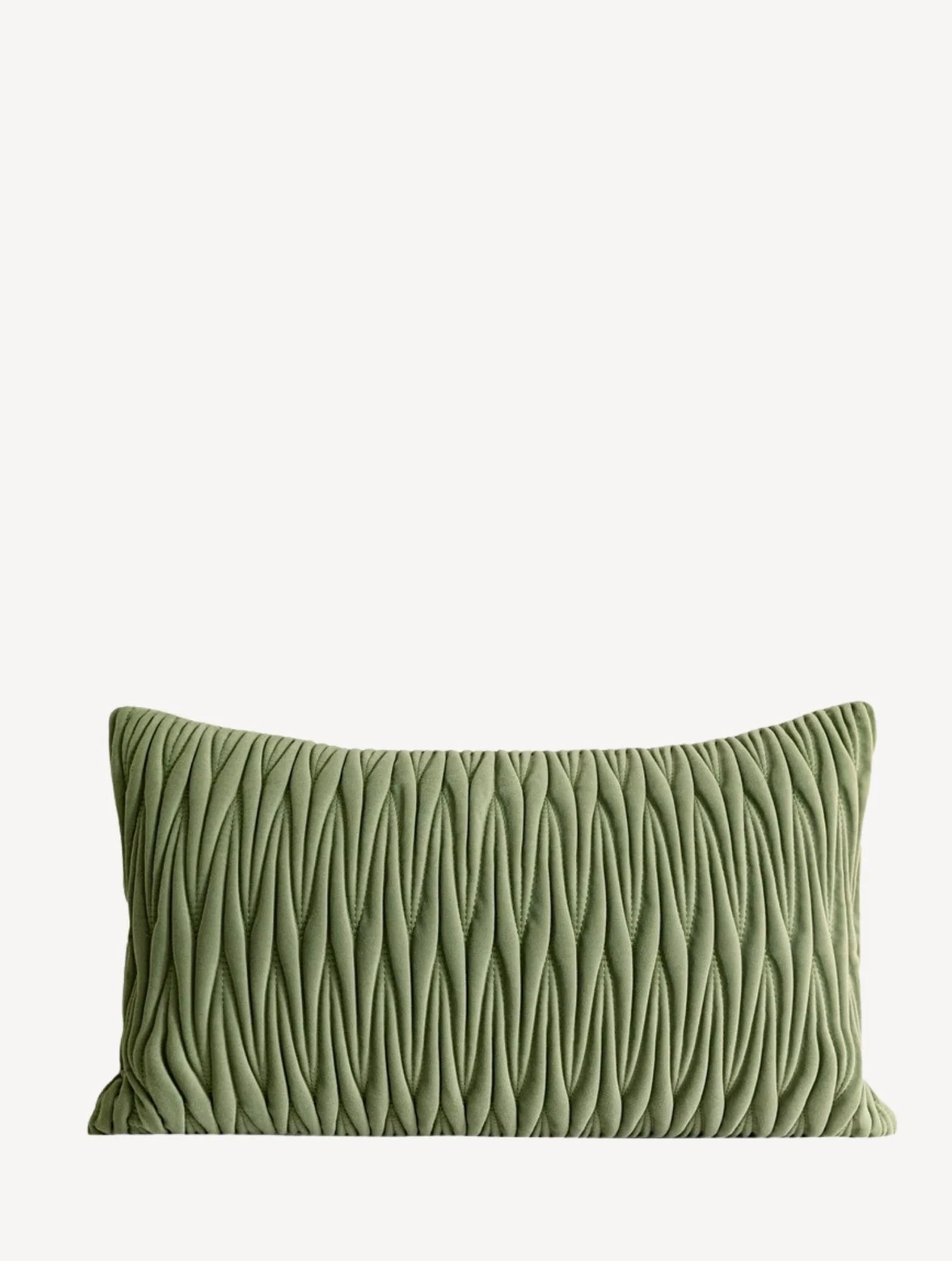 Sage Green Pleated Cushion Cover