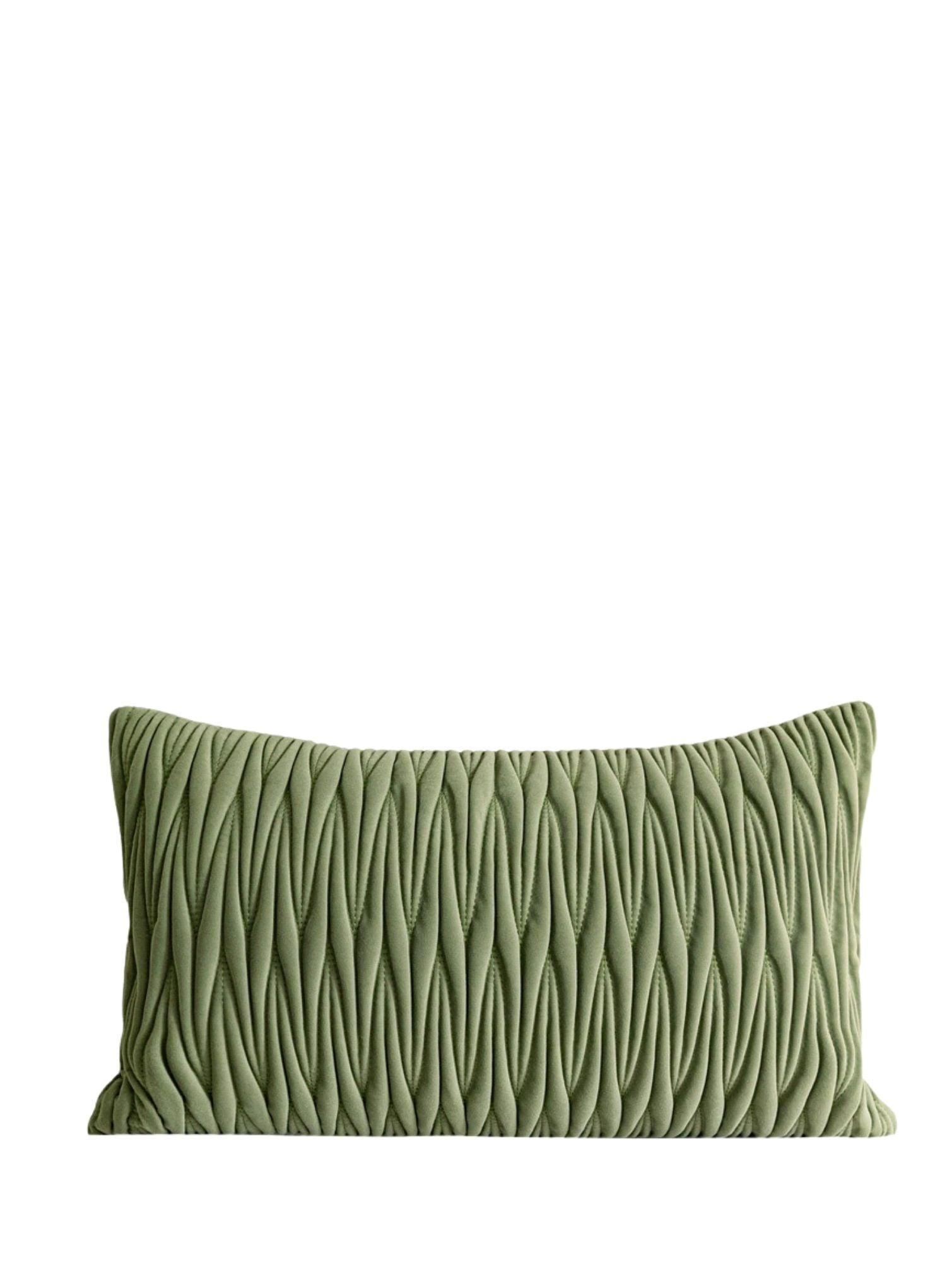 Sage Green Pleated Cushion Cover
