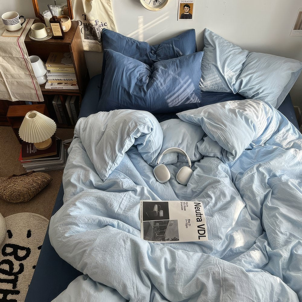 Ocean Blue Tones Bedding Set