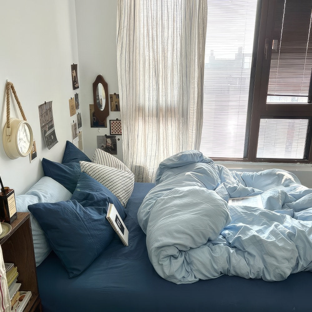 Ocean Blue Tones Bedding Set