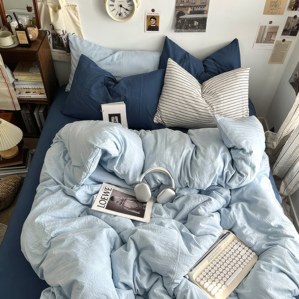 Ocean Blue Tones Bedding Set